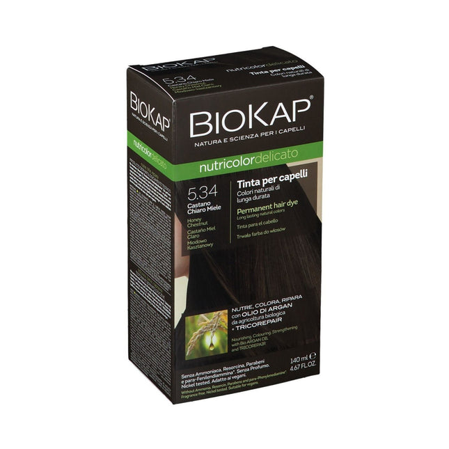 Bios Line | Biokap Nutricolor Tinta 5.34 Castano Medio con Riflessi Mogano