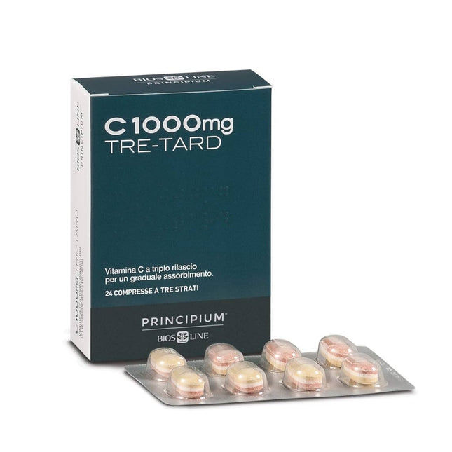 Bios Line | Principium C 1000mg Tre-Tard con Vitamina C in 24 Compresse