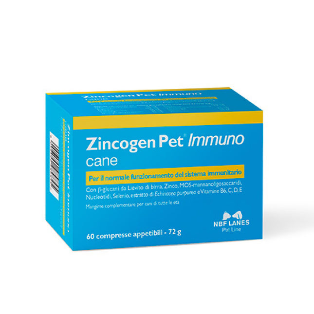 NBF Lanes | Zincogen Pet Immuno Supporto immunitario per cani 60cps