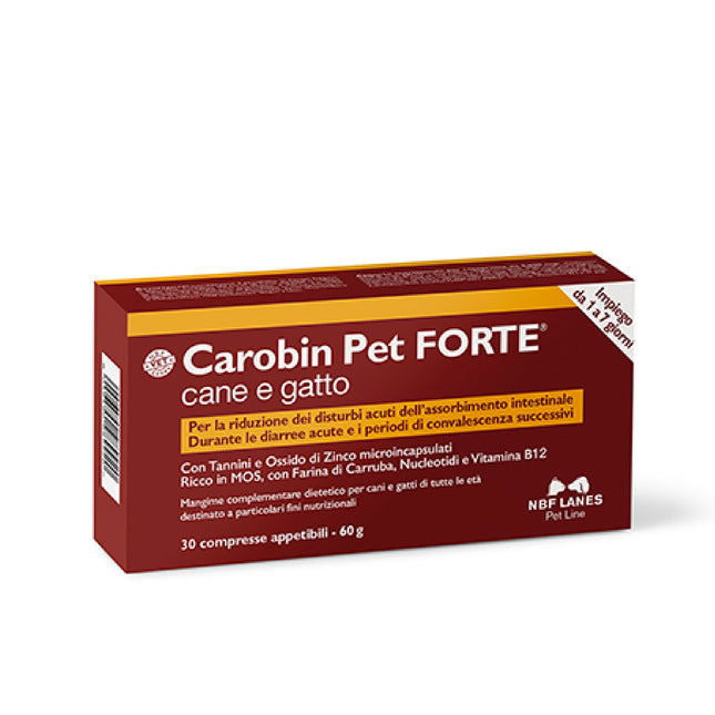 NBF Lanes | Carobin Pet Forte cane e gatto Diarrea e Convalescenza – 30cpr
