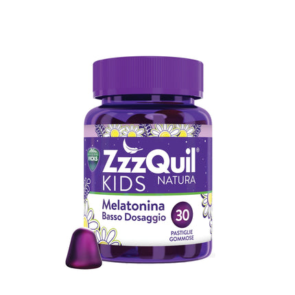 Vicks | ZzzQuil Natura – Integratore per il Sonno in 30 Pastiglie Gommose