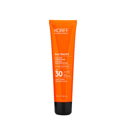 Korff | Sun Secret Latte Solare Corpo Protettivo Anti-età SPF30 – 100ml